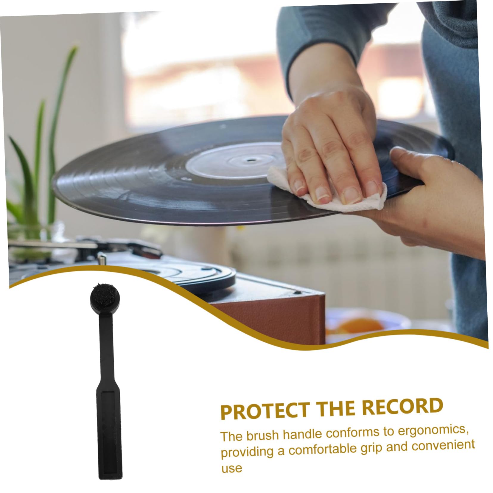Toyvian 5pièces Brosse De Nettoyage pour Stylus De Disques Vinyles Brosse Antistatique pour Platines Vinyles Et CD Améliore La Qualité Sonore Et Protège Vos Albums