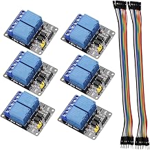 6PCS 2 Channel 5V Relay Module 10A with Optocoupler High Level Low Level Trigger Expansion Board Relay Board for Industrial Control Smart Control Automation Equipment Control with Jumper