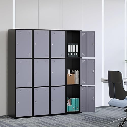 Vista 63 de Yizosh Taquillas de metal para empleados con llaves, armario de almacenamiento de 71 pulgadas para empleados con 1 puerta, armario de almacenamiento