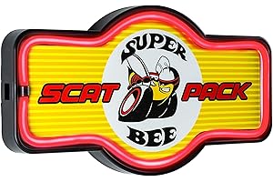 Super Bee Scat Pack LED Neon Sign: Enhance the Vintage Ambiance