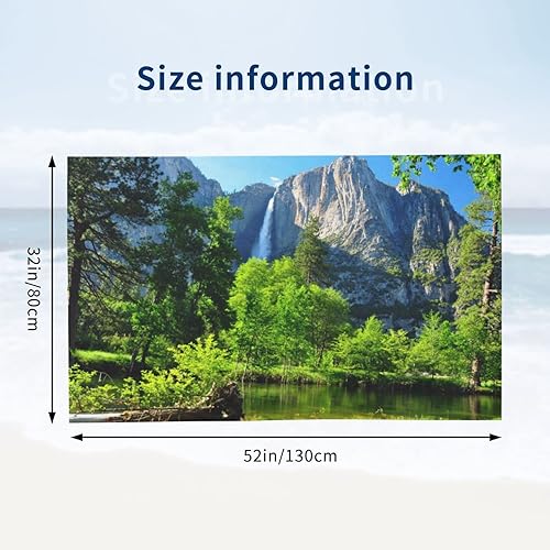 Miniatura 2 de Decktt Upper Yosemite Falls Yosemite National Park - Toalla de playa de 32 x 52 pulgadas, toalla de camping de microfibra de secado rápido, súper
