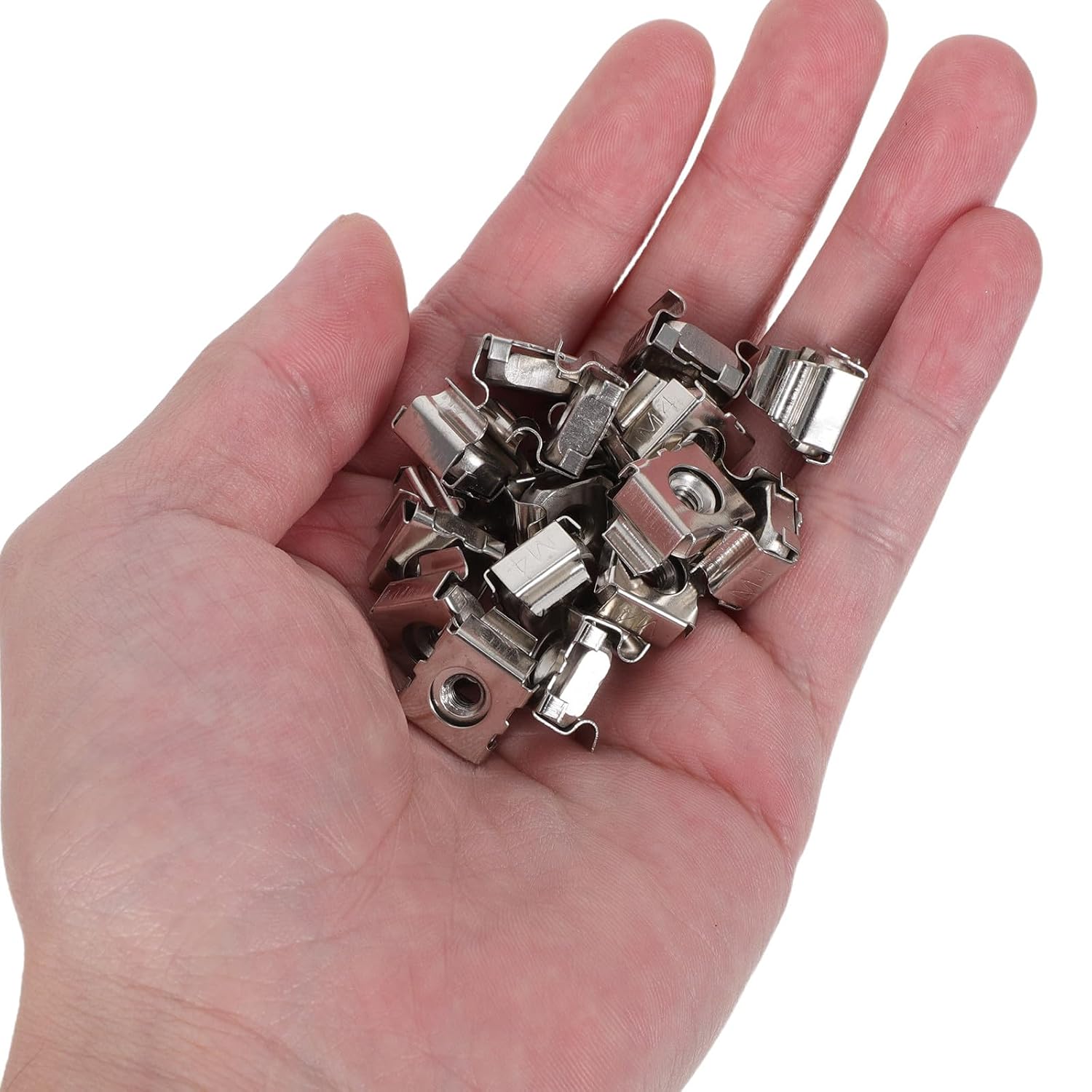 100PCS M4 Cage Nut for Rackmount: Iron Anti-Vibration Design Heavy Duty M4 Nut for Cabinet Network Equipment Square Hole Mount