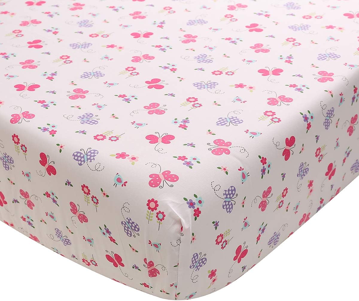 PCs Pink Owl Birds Butterfly Nursery Crib Bedding Australia Ubuy - Main Image