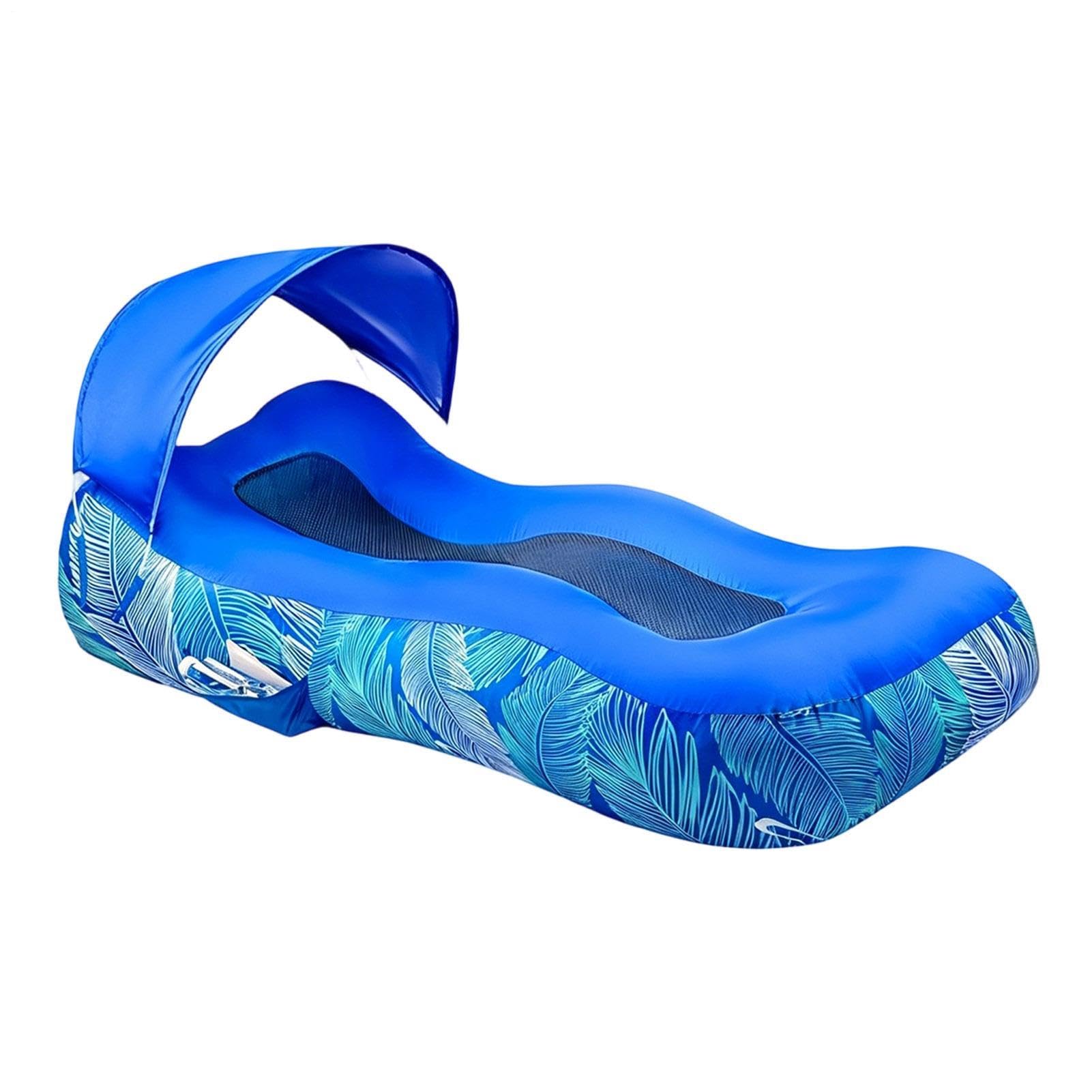 Generico Lettino Sdraio Gonfiabile Da Spiaggia | Divano Gonfiabile da Spiaggia con Tettuccio Parasole | Sdraio ad Aria,per Giardino, Picnic, Patio, Prato, Campeggio, Cortile e Aree Esterne Outdoor