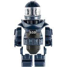 Toy Soldiers Figures Dark Blue Bomb Disposal Suit Armor E.O.D Suit Toys Military Equipment Custom Minifigure Compatible with Mini Figure of Major Brand, 3 Years Old and up