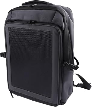 30W Solar Charging Backpack 35L Lightweight Oxford Cloth Waterproof Zipper for Hiking Camping Outdoor Travel Dark Gray
