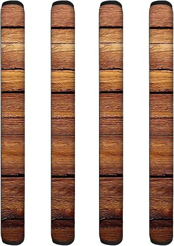 Vista 34 de 4 fundas para manija de puerta de refrigerador con flores marrones, lavables, antideslizantes, para nevera, horno, mantener alejadas las huellas