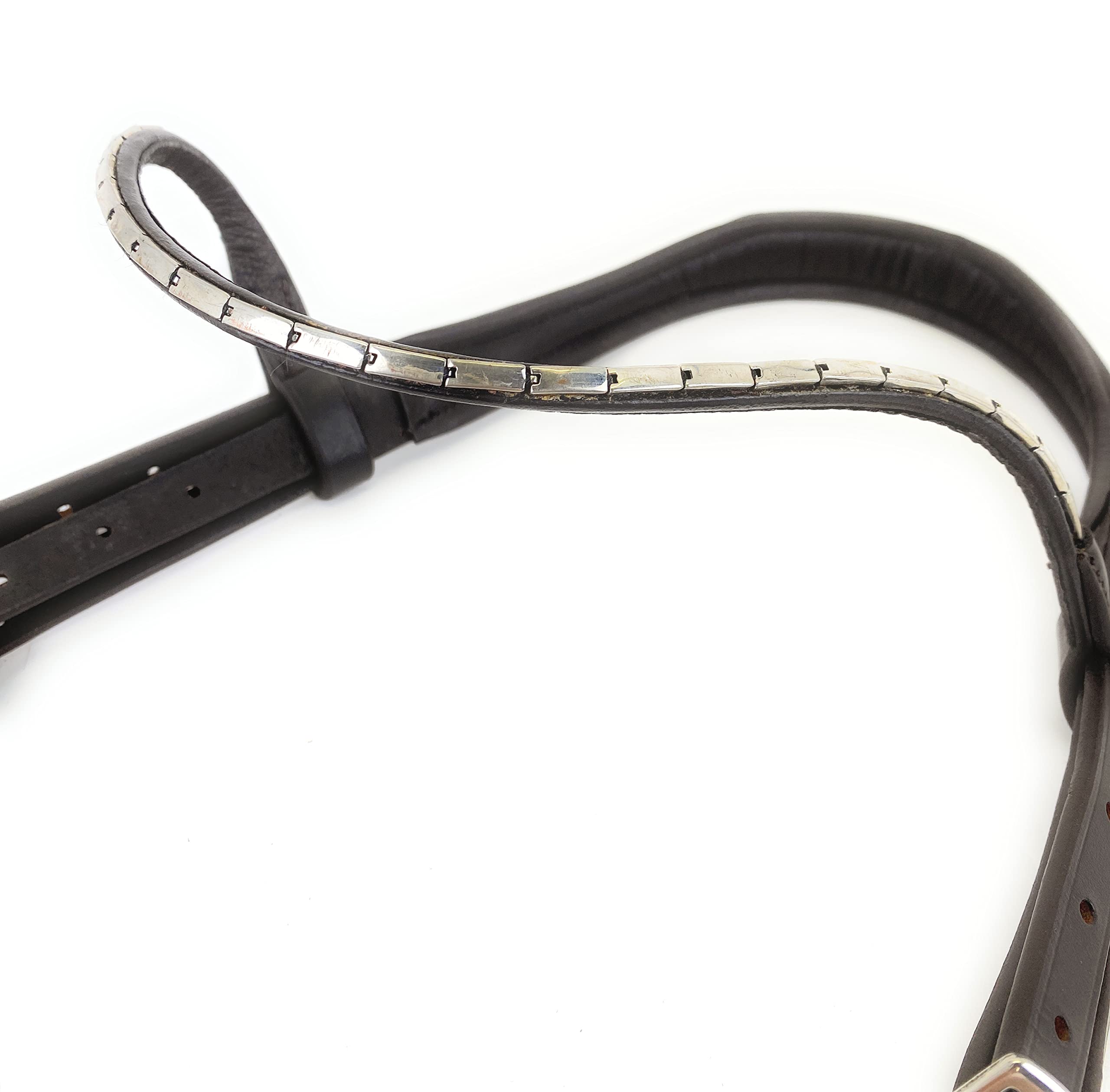 Horses, Briglia per Monta Inglese Modello Senigallia, in Morbidissimo Cuoio di Ottima qualità, Imbottita su Nasiera e Sopratesta