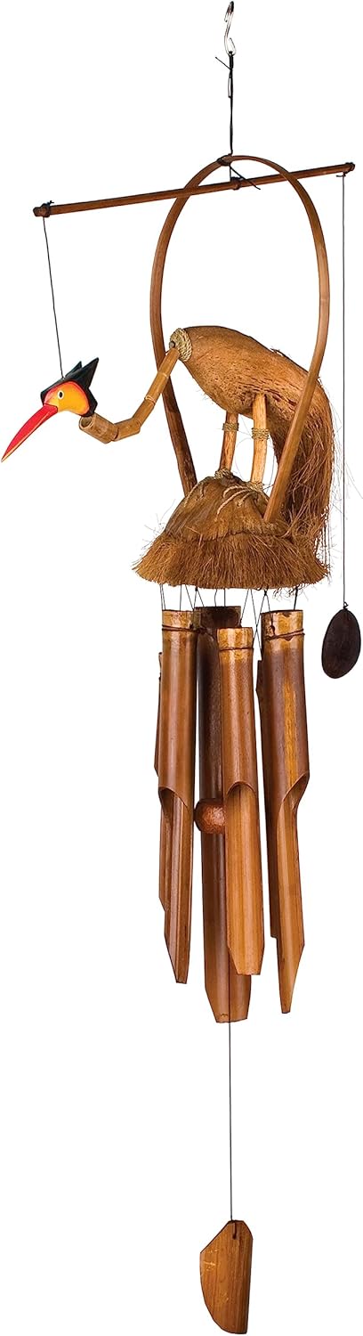 Woodstock Chimes Asli Arts Collection, Gooney Bamboo Chime, 37'' Gilbert Bamboo Wind Chimes for Outdoor, Patio, Home or Garden Décor (CGB436)
