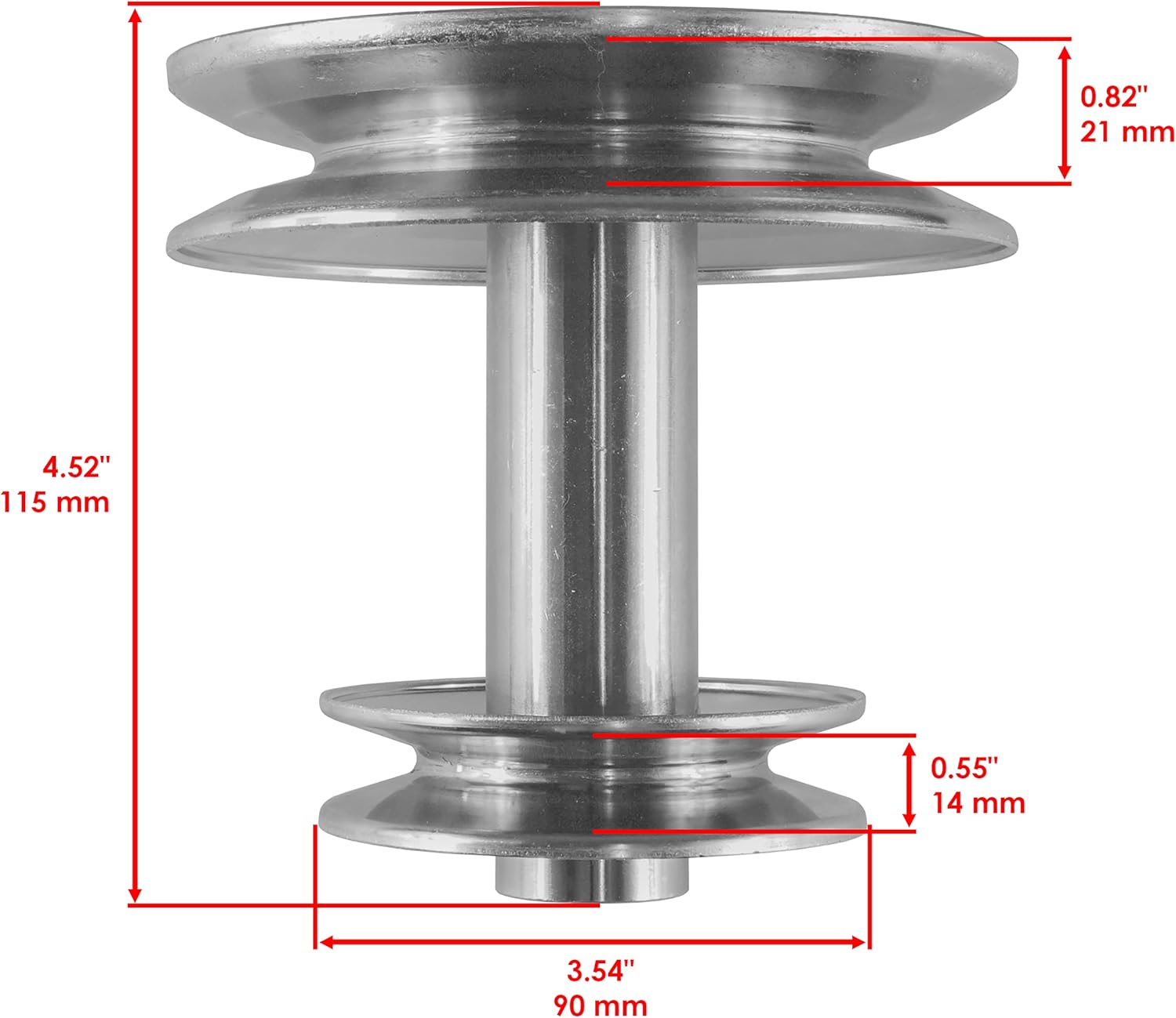 Caltric 532175410 187618 Engine Double Pulley Compatible with Husqvarna Lt1238 Lt1538 Lt16542