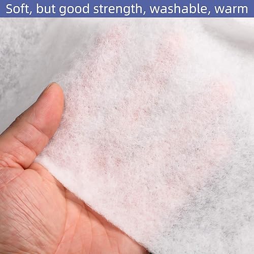 Miniatura 4 de Edredón de bateo de poliéster de 59 pulgadas para tapicería, tapicería, bateo para acolchar, manualidades y artes portátiles (4.9 ft x 2 yardas x