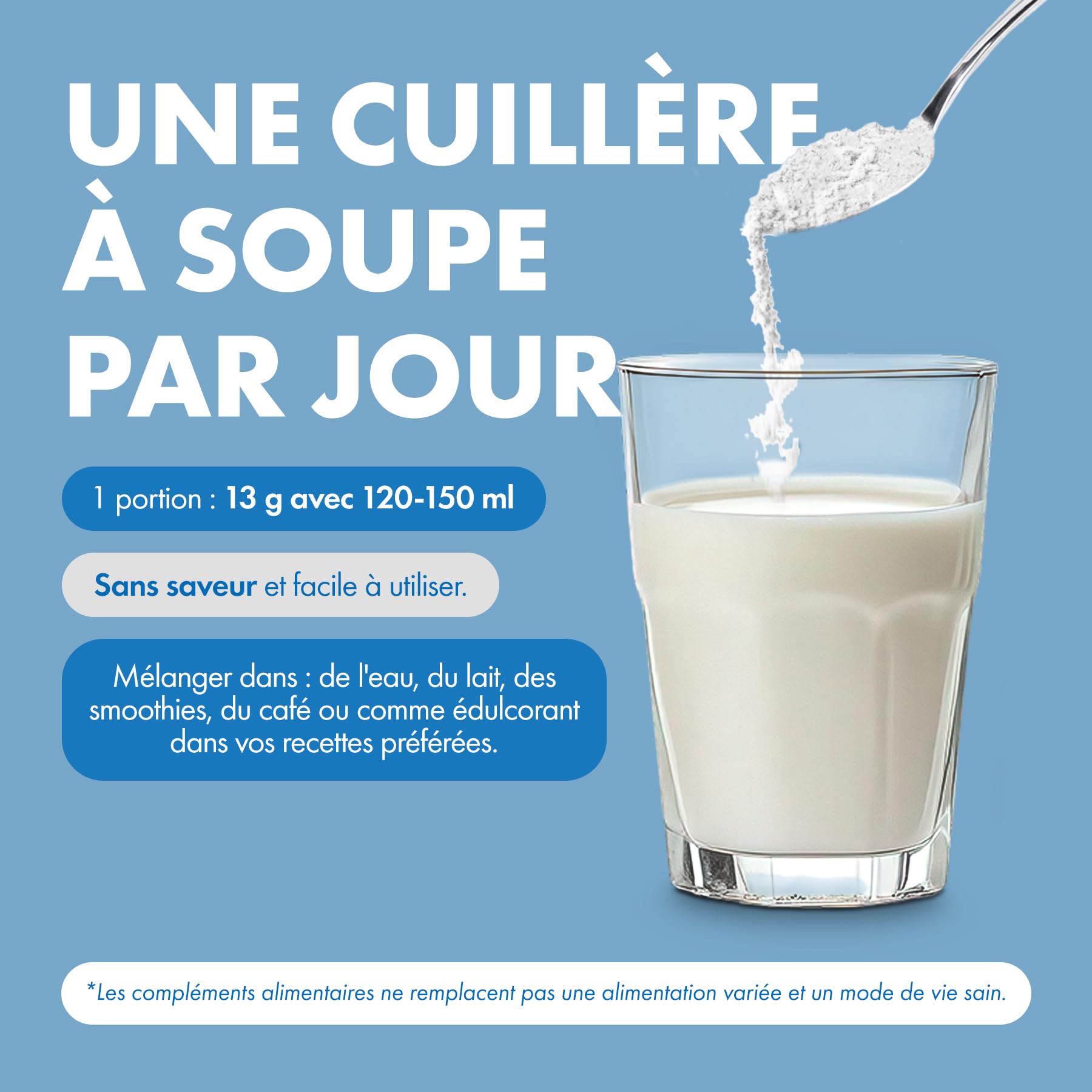 Incite Nutrition Multi Collagène Poudre Non Aromatisée 500 g. Source de Collagene Types 1, 2, 3 et 5. Complément pour la Peau, les Articulations, les Os, les Cheveux et la Récupération Musculaire.