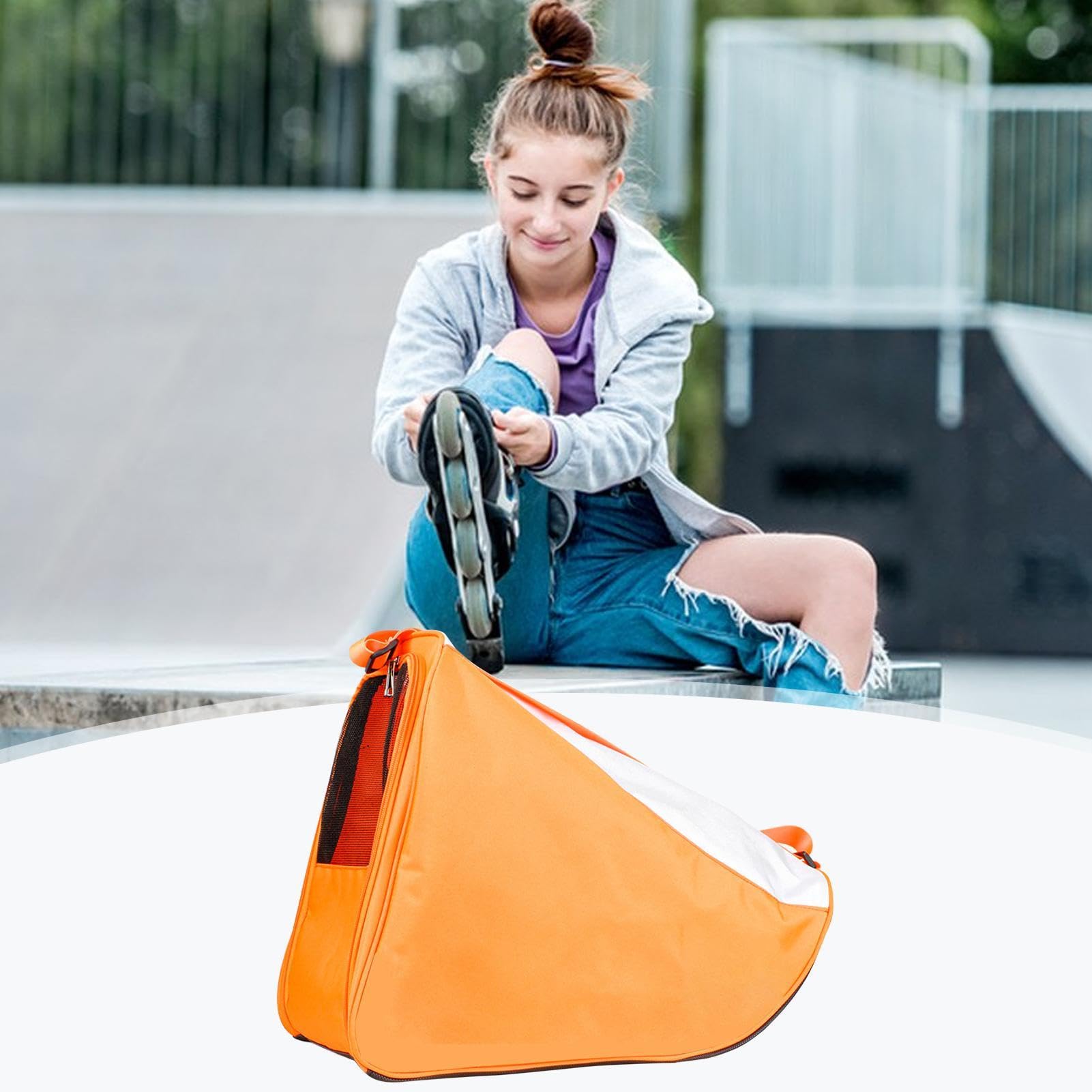 Borsa per Pattini porta attrezzature sportive | Borsa porta-pattini da esterno per Pattinaggio Ghiaccio Figura Hockey Rotelle Adulti Bambini Principianti Palestra Viaggio