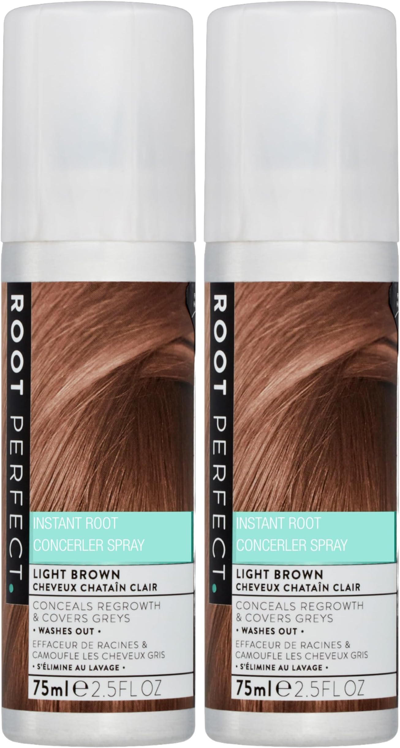 ROOT PERFECT, Light Brown, 75ml (Pack of 2)