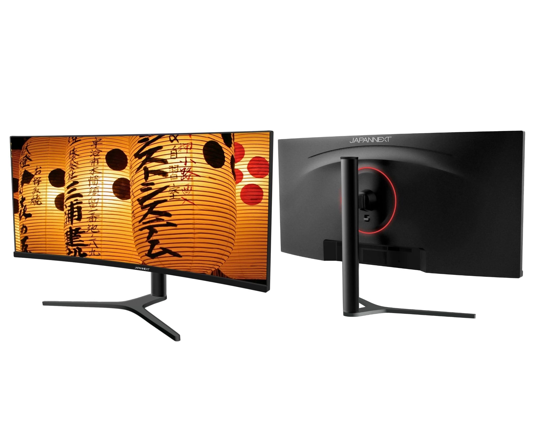 JAPANNEXT Ecran PC Incurvé 34" IPS UWQHD (3440x1440) | HDR & KVM | Recharge Via USB-C(65W) Hauteur réglable Haut-parleurs intégrés | G-Sync/FreeSync | Garantie 2 Ans | JN-IPSC34UWQHDR-C65W-H
