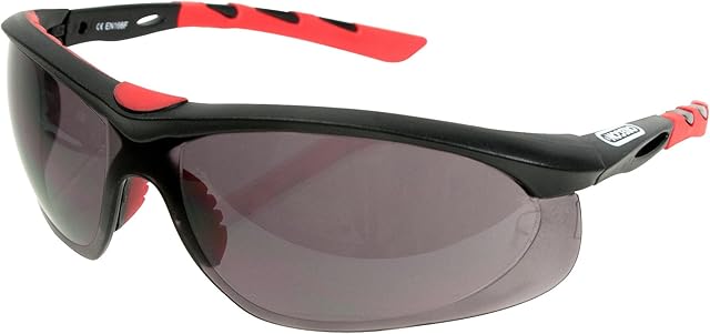 Oregon 572797 Safety Glasses with Protection Against Impact (EN166), UV Filter (EN170) and Solar Filter (EN172), Black