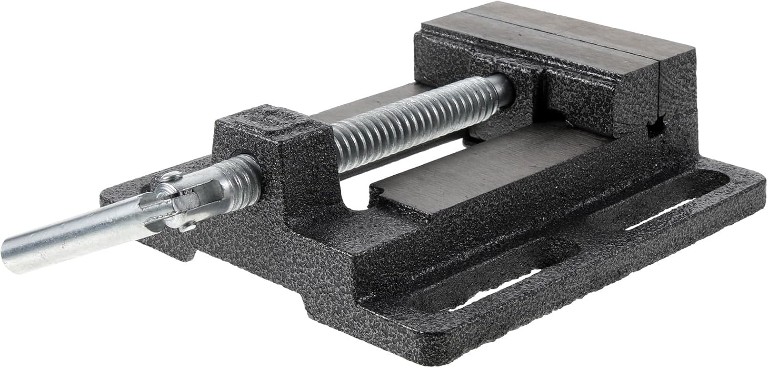 3 Inch Drill Press Vise Table Vise Bench Clamp Cast Iron Woodworking Workholding Device for Milling and Drilling Machines Random Color