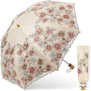 Sun Umbrella Sun Protection Uv Female Umbrella Umbrella Embroidery Black Plastic Folding Umbrella