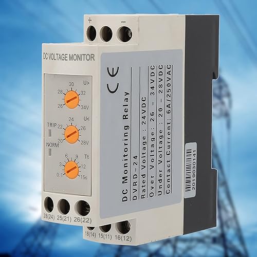 Miniatura 7 de Relé de monitoreo de sobretensión de bajo voltaje Disyuntor Módulo de control ajustable DC 12V24V36V48V (DC24V)