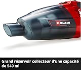 Einhell Aspirateur à Main sans Fil Te-VC 18 Li Solo -Power X-Change (18V, Livré avec Accessoires (Buse, buse à rainures...), Bac à poussiere 540ml) Livré sans Batterie ni Chargeur - 8