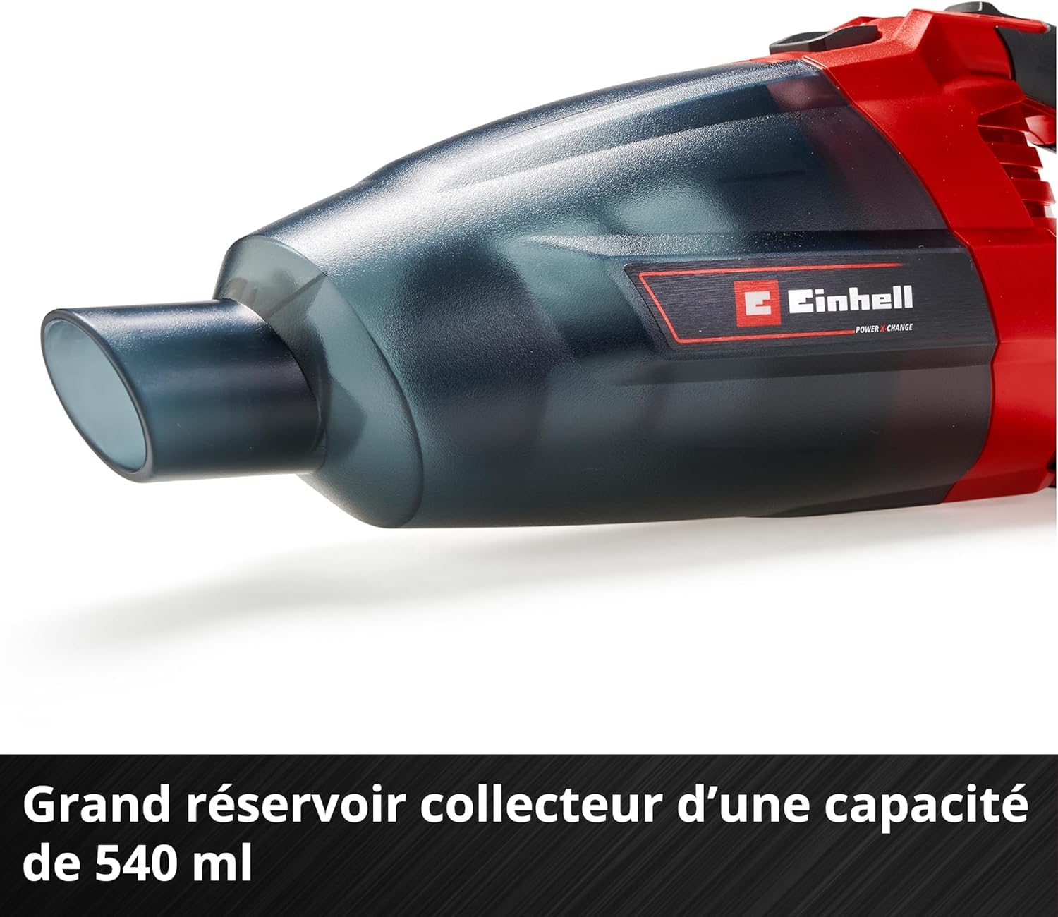 Einhell Aspirateur à Main sans Fil Te-VC 18 Li Solo -Power X-Change (18V, Livré avec Accessoires (Buse, buse à rainures...), Bac à poussiere 540ml) Livré sans Batterie ni Chargeur