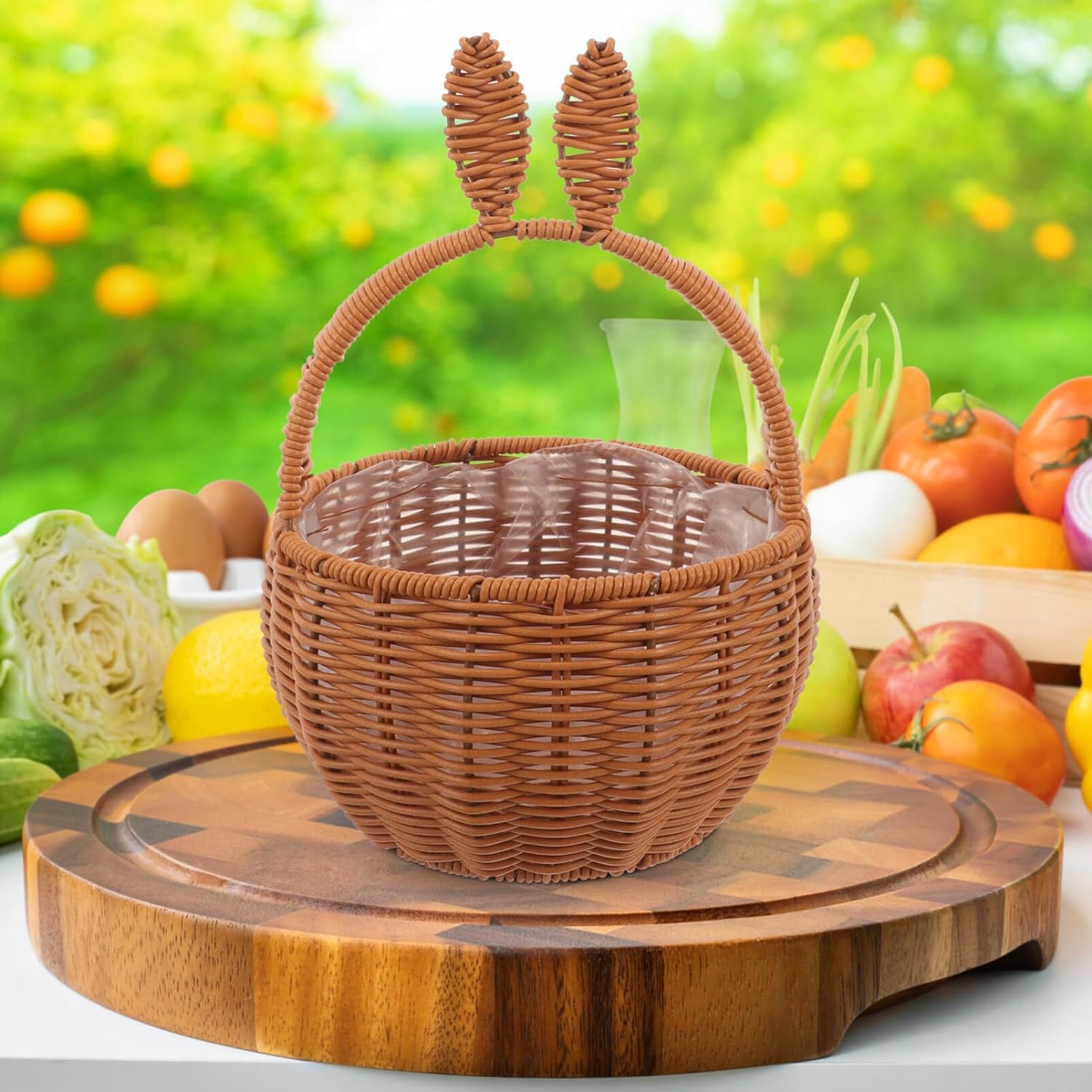 Amazon｜イースター うさぎ 耳 バスケット、うさぎ 収穫 花 女の子