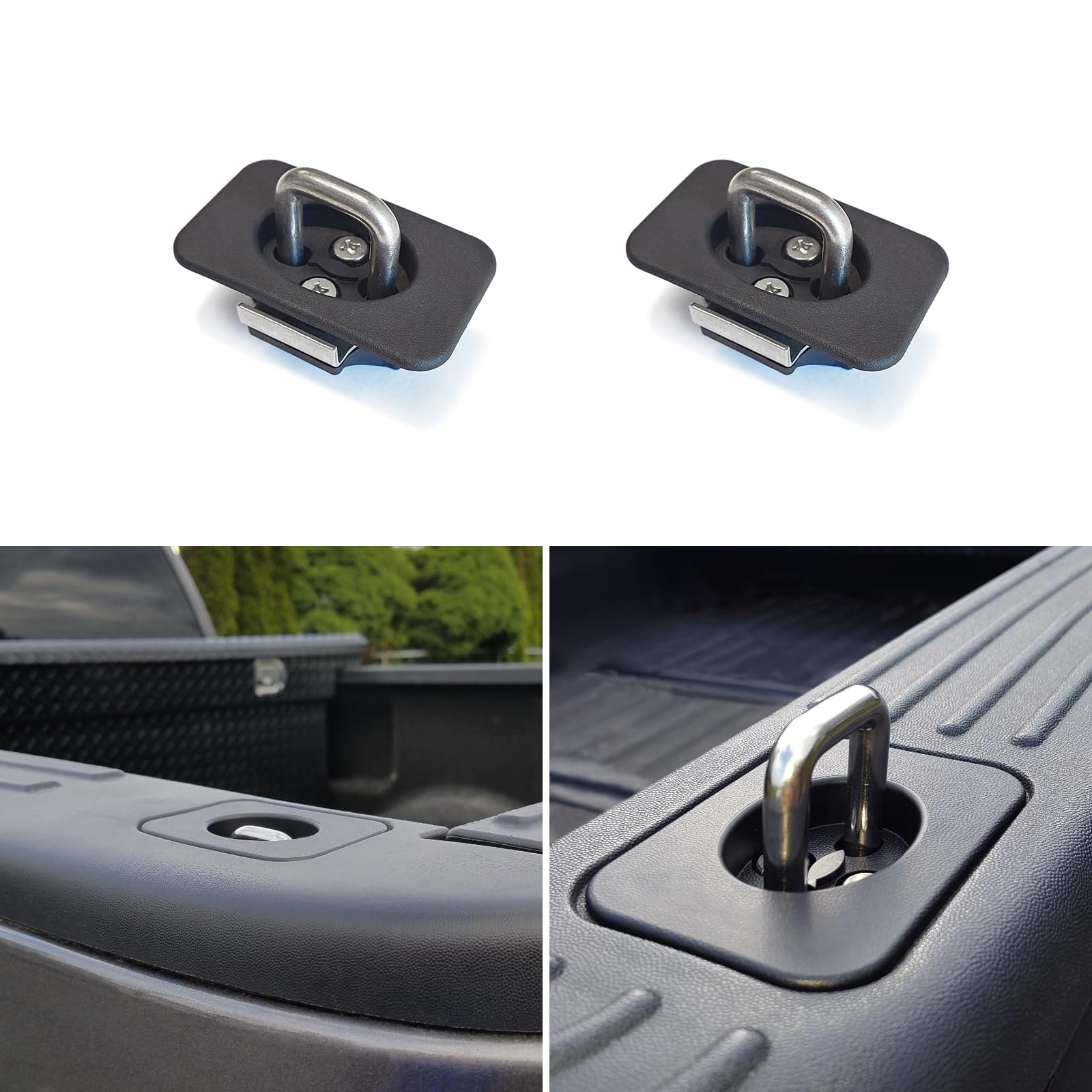 2 Pack Retractable Truck Bed Tie Down Anchors Compatible with 2015-2025 Ford F-150/2017-2025 Ford F250 F350 Super Duty&Ford Raptor (2 Pack - 15+ F150 250 350&Raptor)