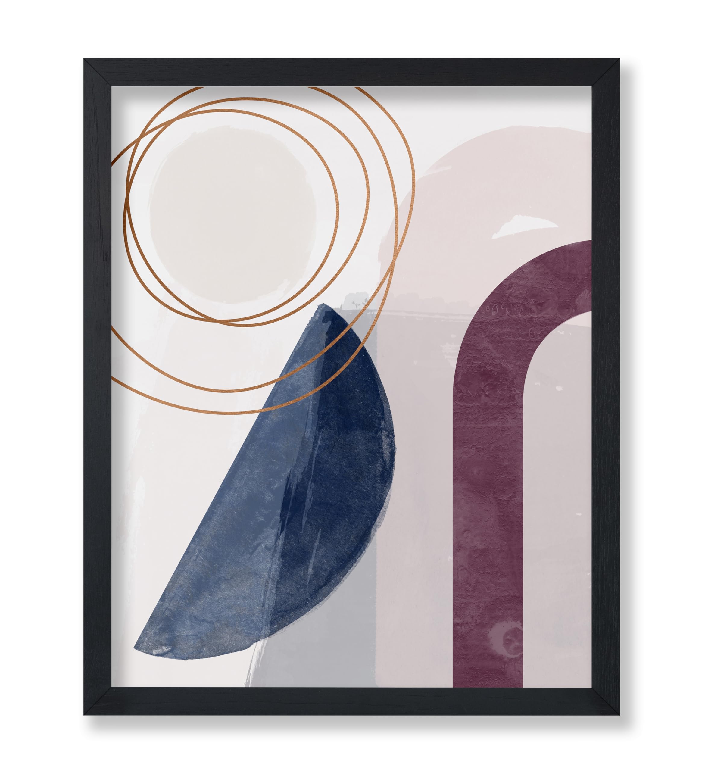 Geometric Poster - Color Blocks Print - Abstract Art - Line Art - Chic Boho Art - Contemporary Art - Modern Art - Aesthetic Art - Bedroom or Living Room Decor - 8x10 UNFRAMED Wall Art