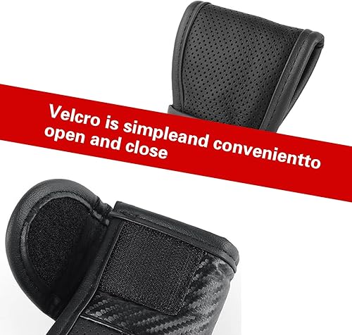 Miniatura 4 de GKmow 1 funda para pomo de palanca de cambios de automóvil, protector de palanca de cambios de fibra de carbono, accesorios interiores de automóvil