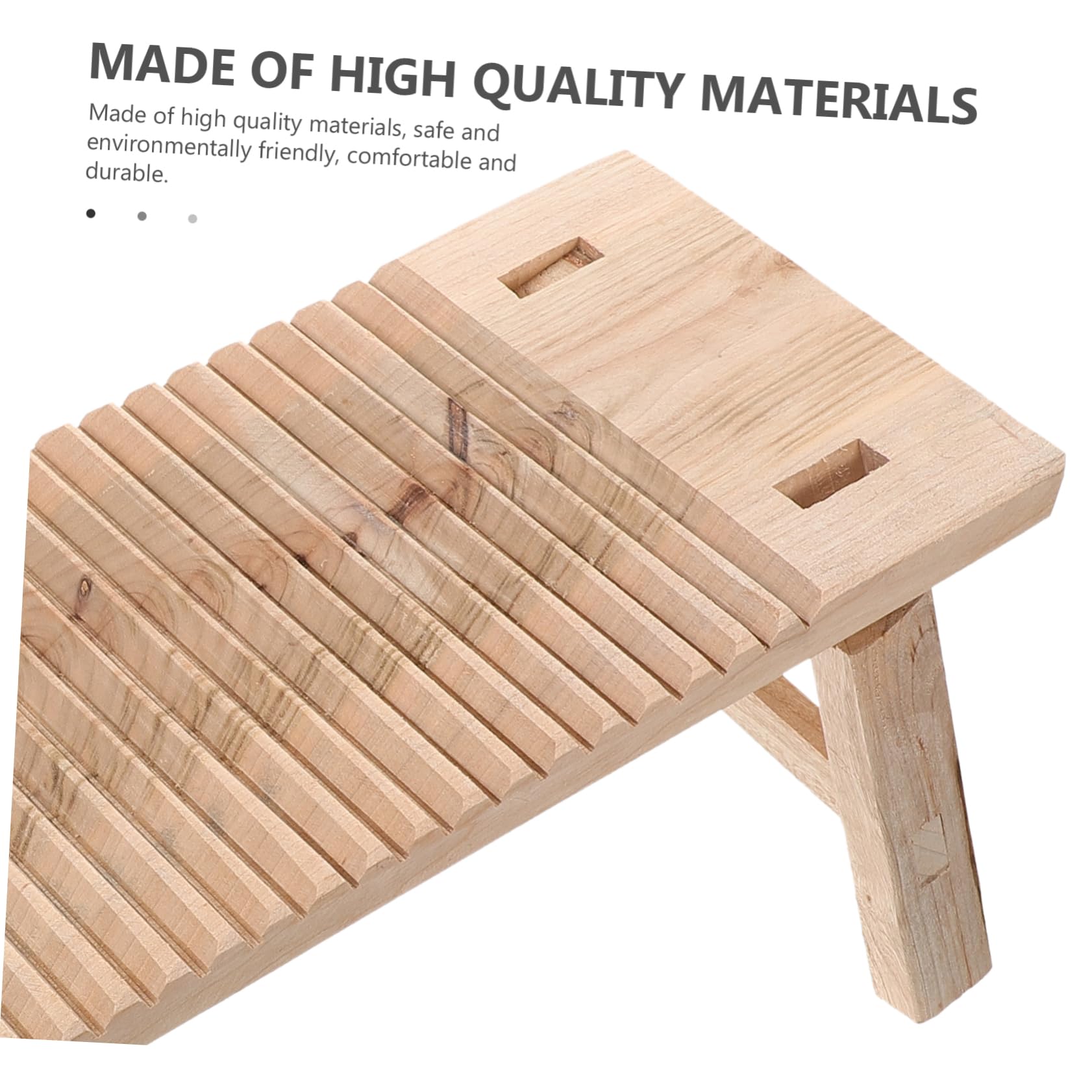 GLEAVI Tabla de Lavar de Madera Maciza Práctica y Antideslizante Patas, Superficie Pulida y Diseño Resistente para Lavar Ropa a Mano Hogar