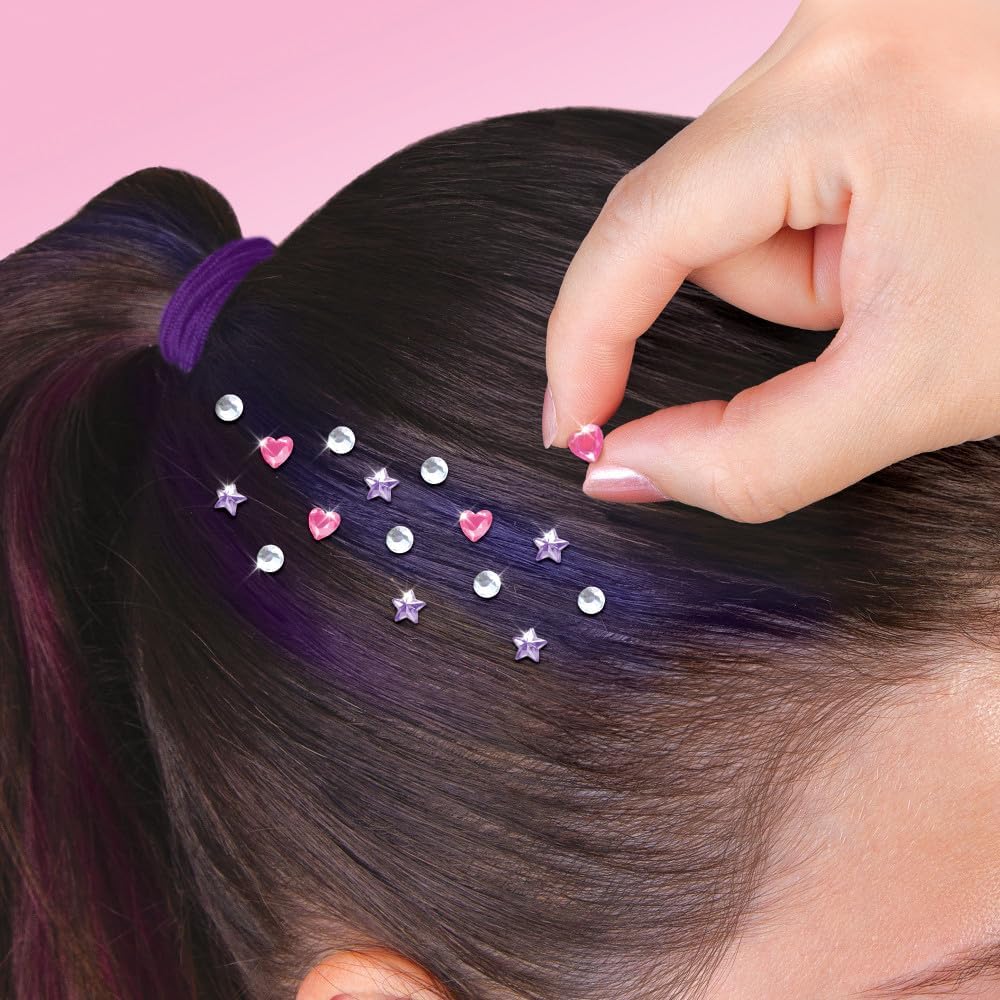 Make It Real 3C4G: Imagination Land Glitter Locks Hair Accessory Set - 8pcs, Add Color & Sparkle to Your Hair, Three Cheers for Girls, Kids Ages 8+