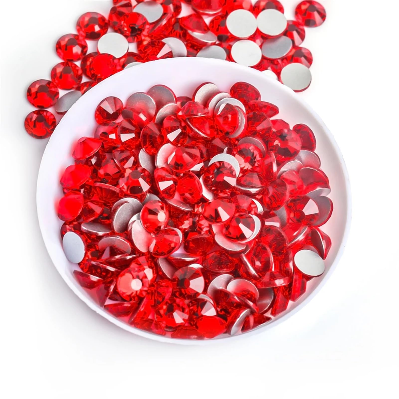 Strass per nail art SS3-SS30, colore rosso scuro chiaro, per nail art (oro rosa arcobaleno, SS16, 1440 pezzi) rosa chiaro, SS34, 288 pezzi