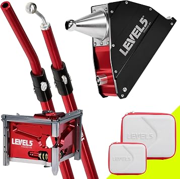 7-Inch Corner Applicator Box + 3-Inch Corner Finisher + Standard Handle - LEVEL5 | Pro-Grade | Angle Head Drywall Tool | 4-510