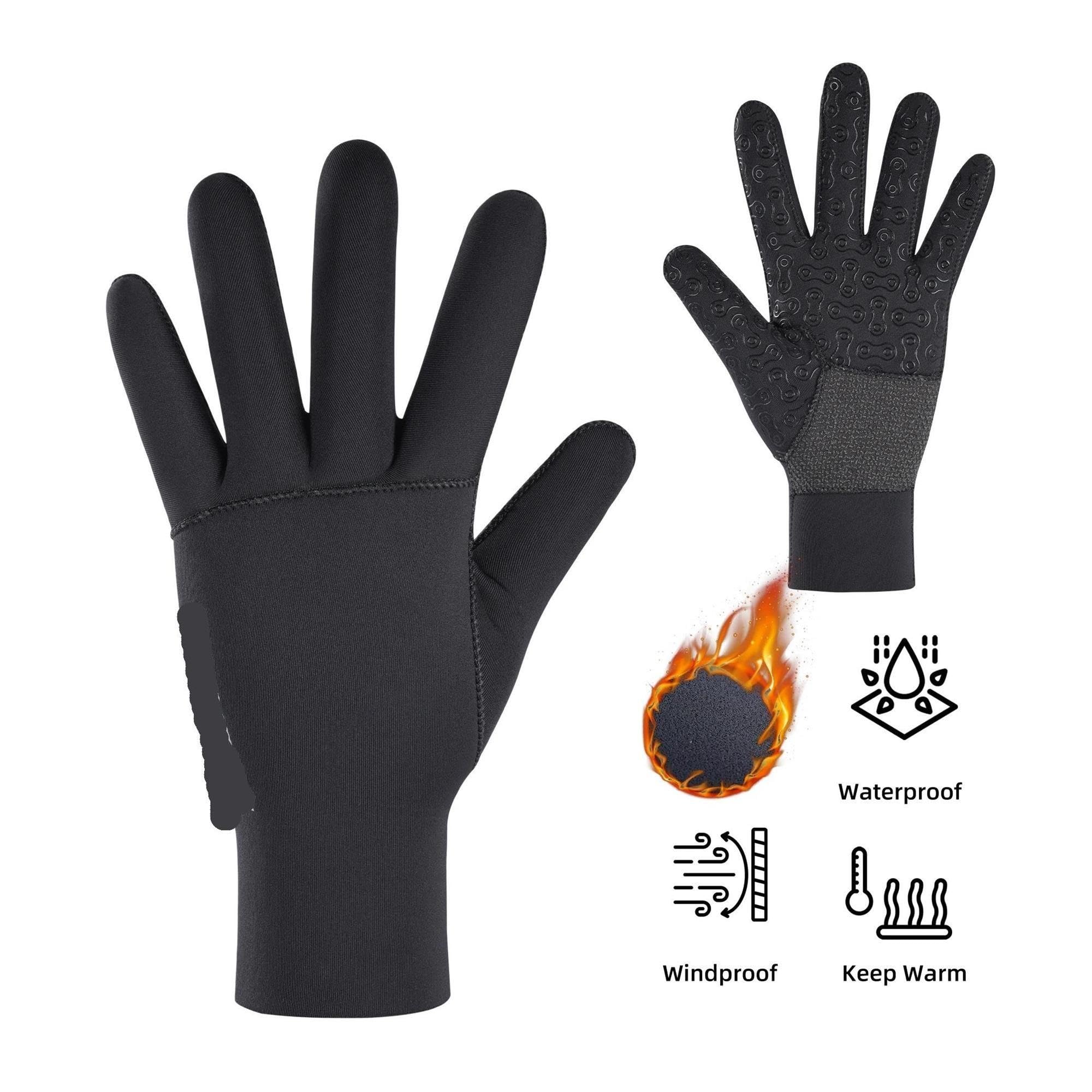 Genérico Winter-Fahrradhandschuhe, kompatibel mit Universal, Herren Damen