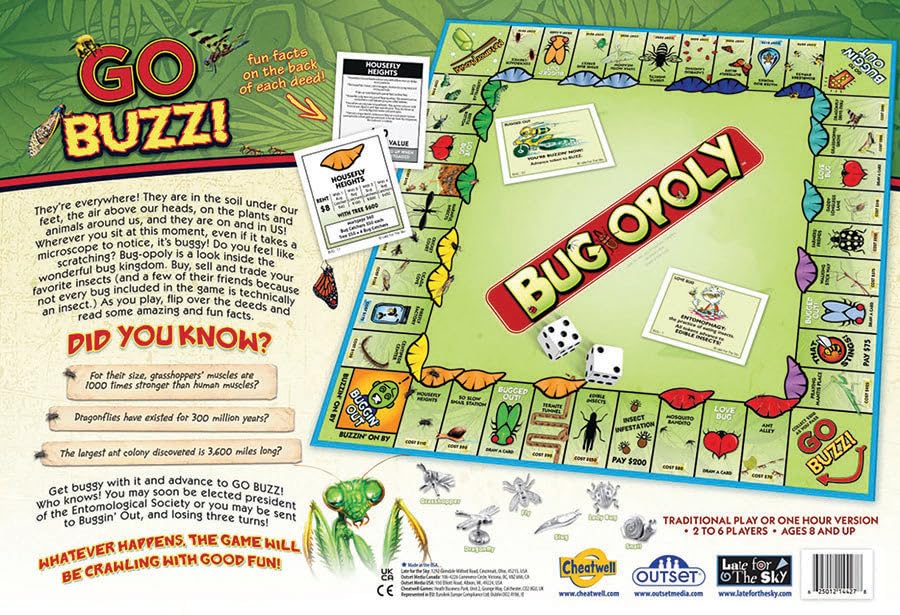 Bug-Opoly juego de mesa para 2 a 6 jugadores edades 8+ miniatura 4