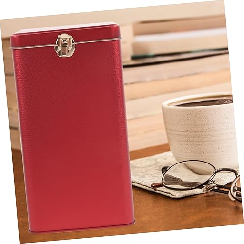 Miniatura 9 de Caja de lata de té de metal con cerradura de lata con bloqueo de lata Tarros de caramelo con tapas Contenedor de metal con tapa Recipientes de