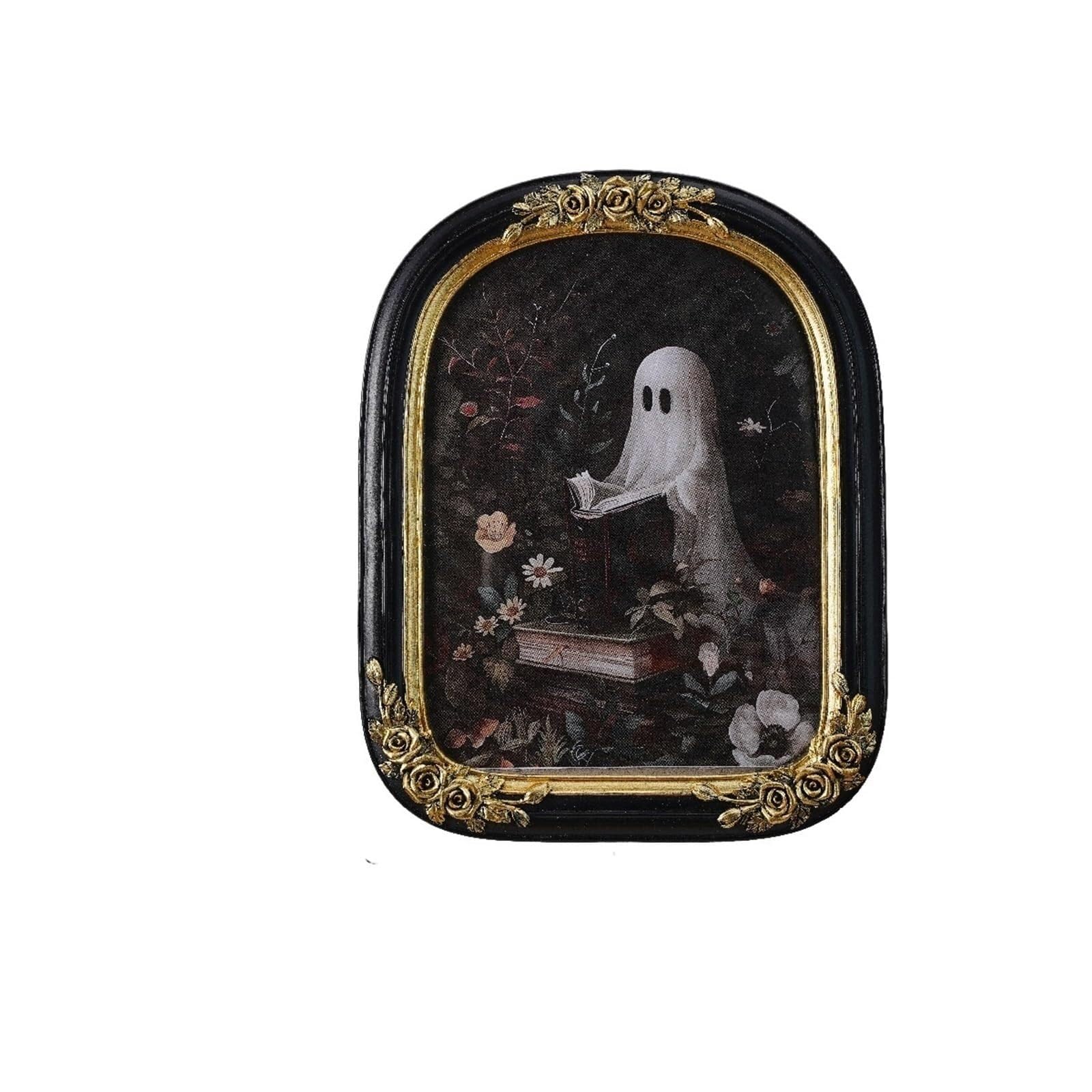 Photo Frames Photo Frame Halloween Decor Resin Material Arched Home Desktop Decoration Ornament(19.5x24.5cm)