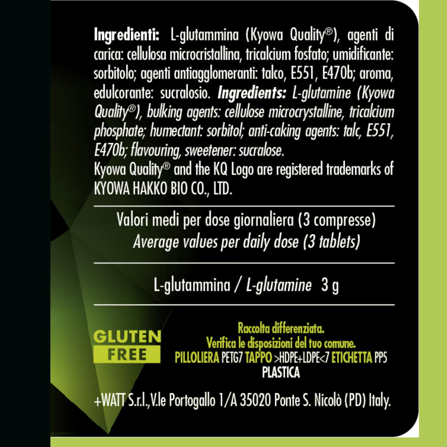 Glutammina+ new formula - Integratore con Azione Anti Catabolica - Supporta la Ricostruzione del Muscolo e il Sistema Immunitario - Formato 120 Compresse