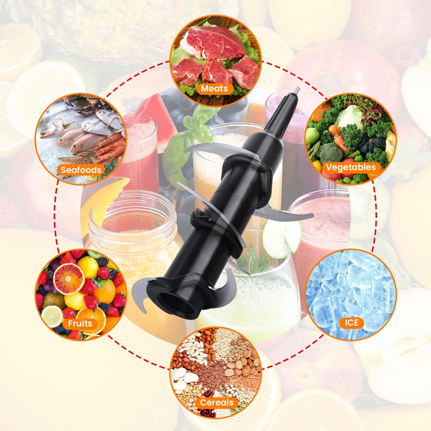 Teckarry Replacement Ninja Blender Blade, Parts Fit for 72 oz Pitcher, Blades Compatible with Kitchen System 1100W Pitcher BL740 BL642 BL500C BL660C