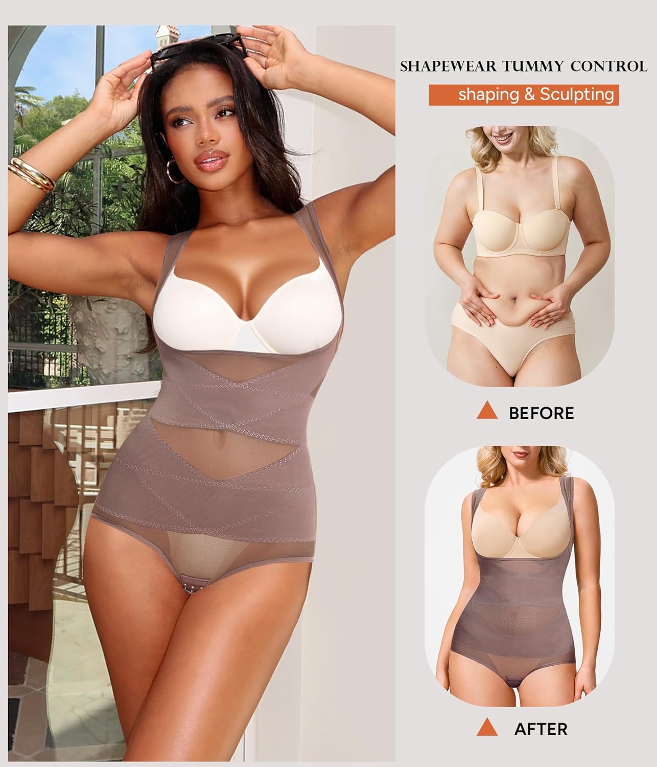 Body Shaper Tummy Control Shapewear Bodysuit for Women Waist Trainer Butt Lift Faja Body Suit - Image 5