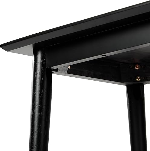 Miniatura 27 de Plank+Beam Mesa auxiliar de madera con almacenamiento, mesas auxiliares modernas de mediados de siglo para sala de estar, mesita de noche pequeña de