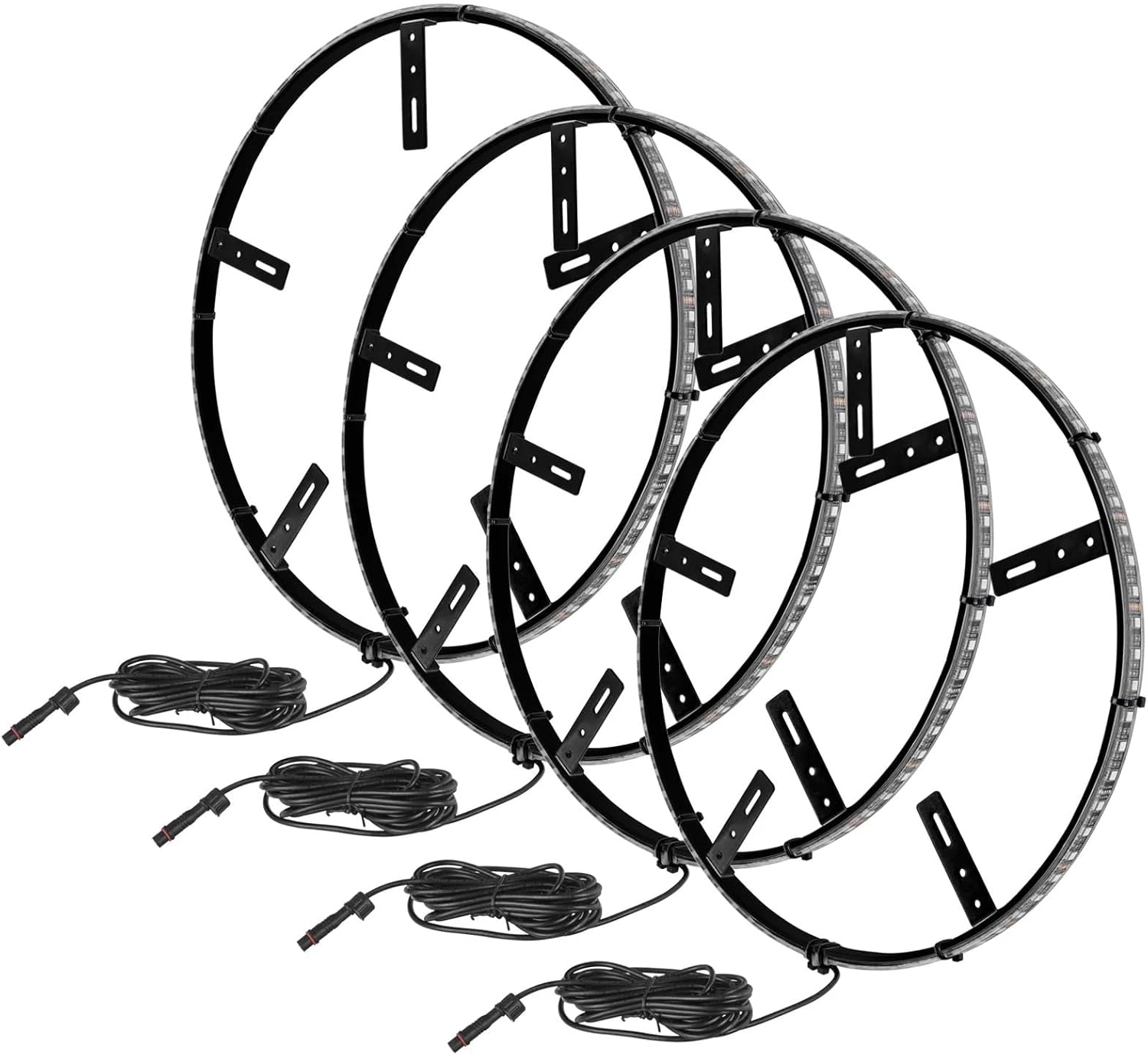 ORACLE Lighting 4215-334 Universal Set of 4 ColorSHIFT 16.5 Inch Single Row LED Illuminated Wheel Rings fits 19 Inch Wheels or Larger - Vibrantly Lights Up Wheel Wells