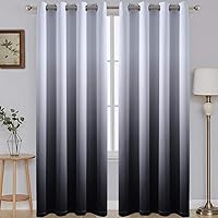 Vista 23 de SimpleHome Ombre Room Darkening Curtains 96 inches Length for Bedroom,Grommet Gradient Light Blocking Beige Gradient Window Curtains for Living