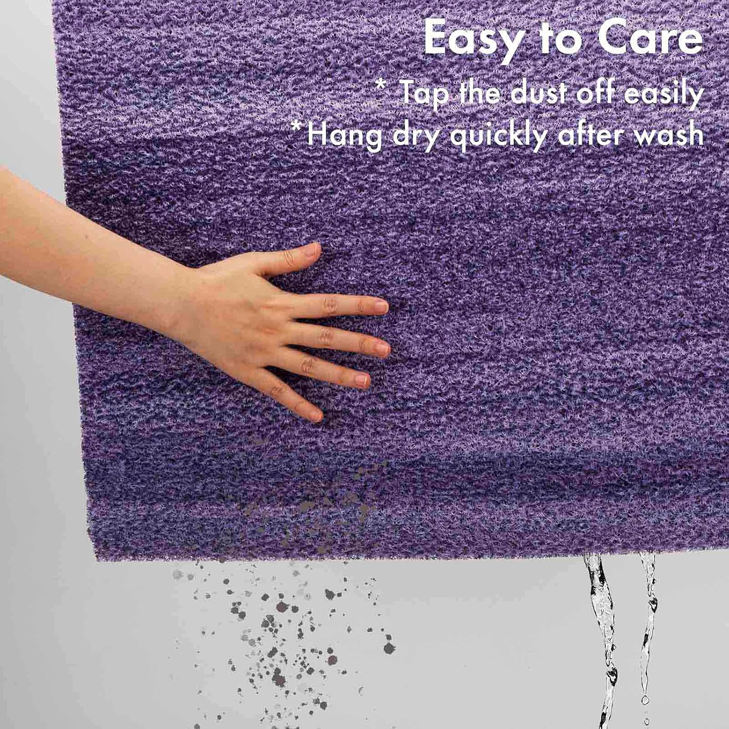 Darkyazi 23.6" x 35.4" Colorful Doormats Entrance Front Door Rug Funny Outdoors/Indoor/Bathroom/Kitchen/Bedroom/Entryway Floor Mats，Non-Slip Polyvinyl Chloride (Purple)