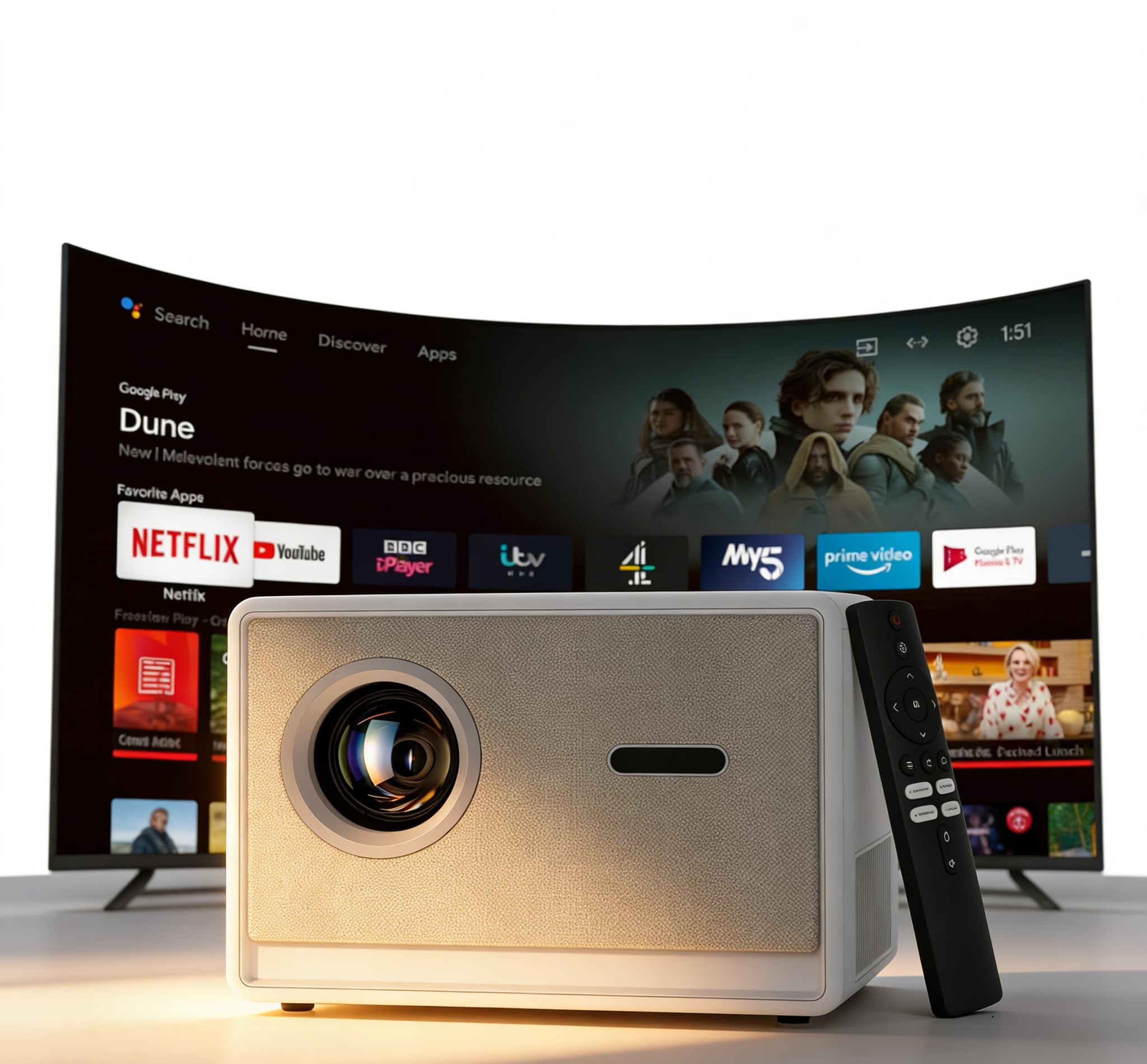 Projector with WiFi and Bluetooth｜3 Years Protection｜2000ANSI Native 1080P/4K Supported｜Short Throw Projecto for Home & Outdoor｜Built-in Apps-image-19