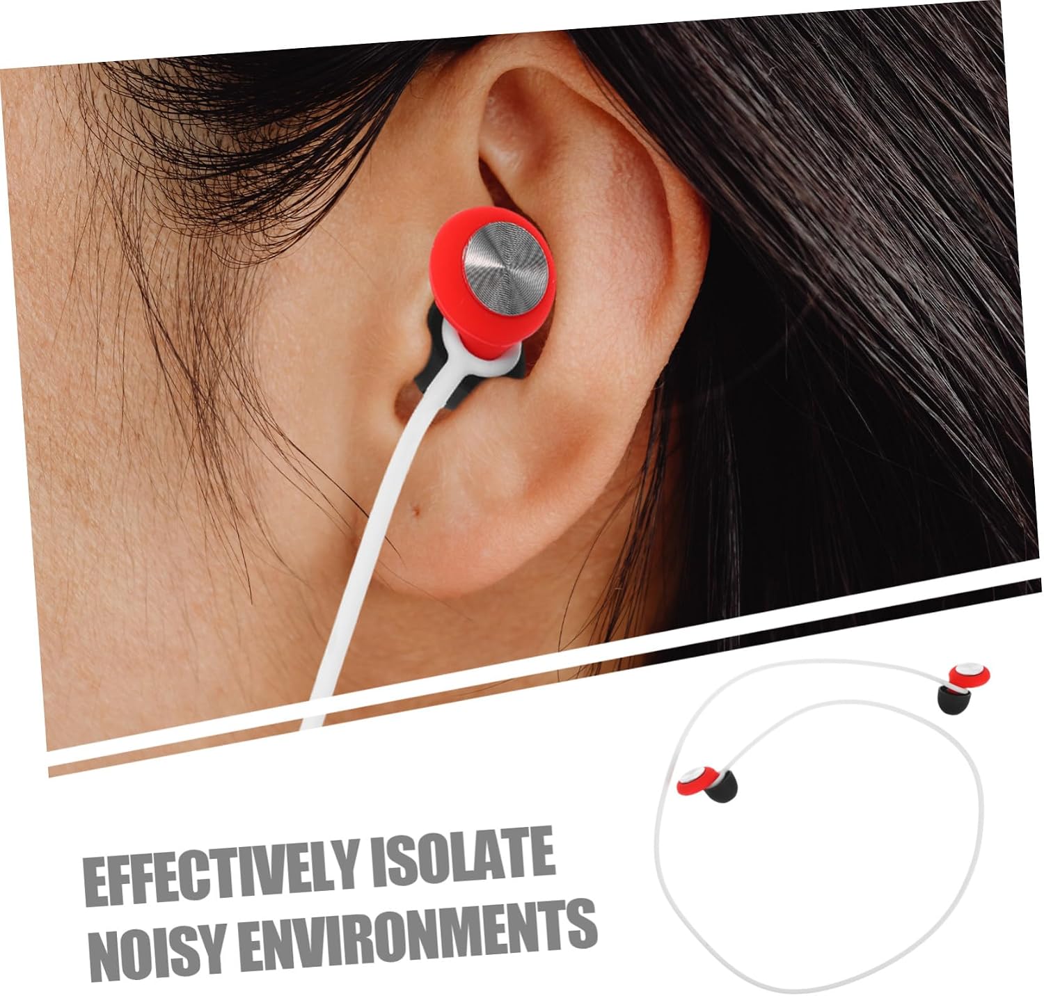 Yardwe Reusable Soft Silicone Noise Reduction Hearing Protection Comfortable Wear for Work Sleep Noise Sensitivity