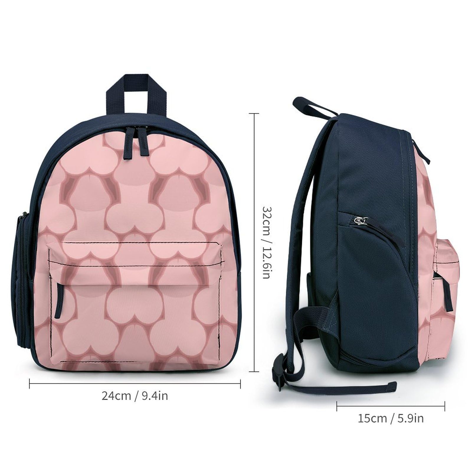 Penis Pattern Mini Backpack Cute Printed Shoulder Bag Lightweight Daypack for Travel Picnic Camping Blue-Style : Everything Else