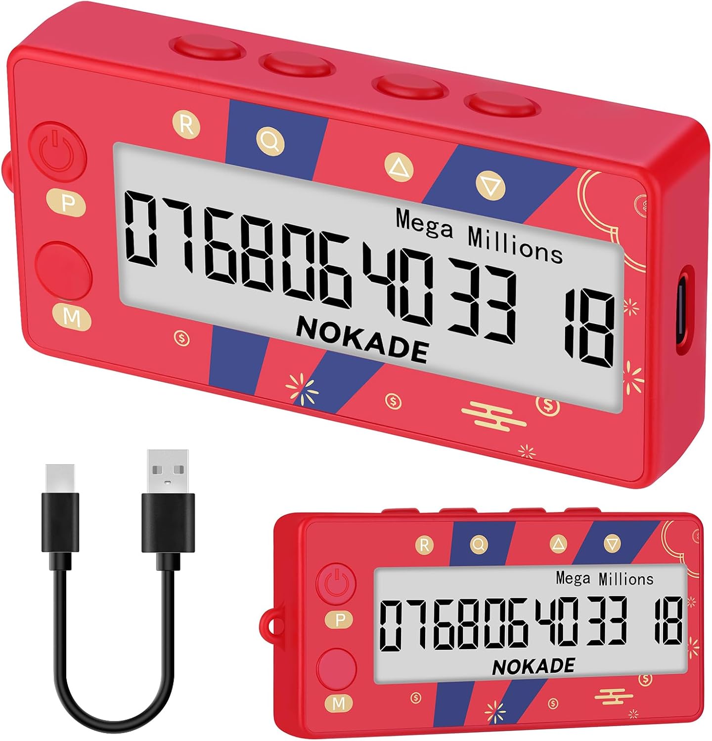 AI Lottery Machine, Smart Number Generator, Random Picker, Powerball Quick Pick, Electronic Lottery Assistant, Rechargeable Number selector, Intelligent Number Generator，ai Lottery Number Picker