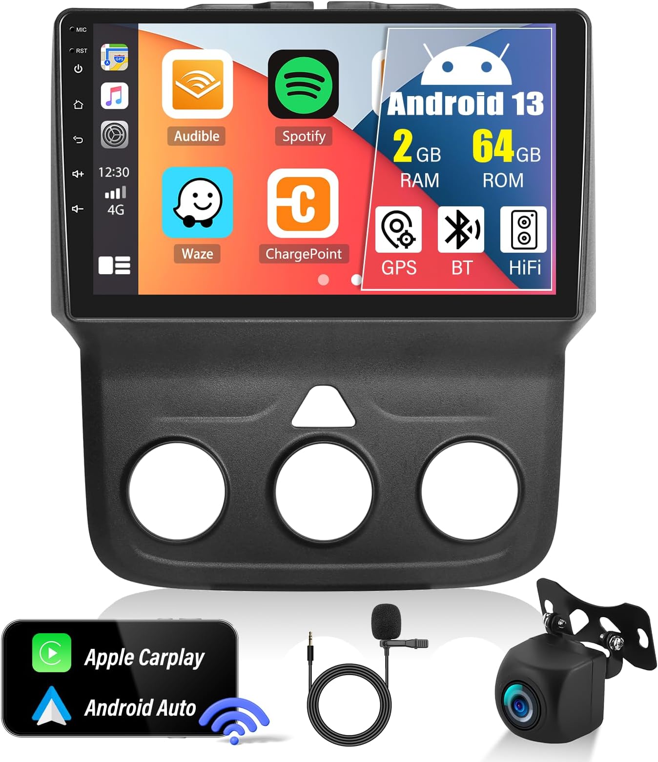 Car Stereo Radio For 2013-2018 Dodge Ram 1500 2500 3500 Android 13 Carplay Navi