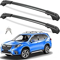 Tuyoung 300lbs Lockable Roof Rack Cross Bars for Subaru Forester 2014-2026 Raised Rails - Heavy Duty Aluminum Anti-Theft Cargo Rack